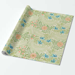 Vintage william morris greenery floral wrapping paper