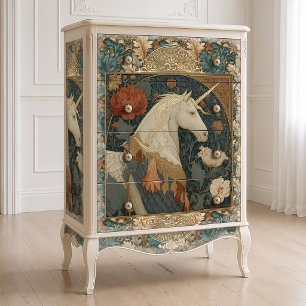 Vintage William Morris Inspired Unicorn Floral Tissue Paper