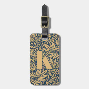 Vintage William Morris Larkspur Pattern Luggage Tag
