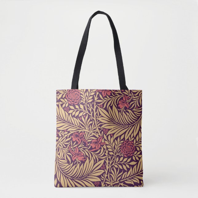 Vintage William Morris Larkspur Pattern Tote Bag (Front)