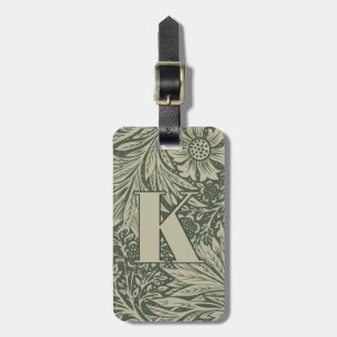 Vintage William Morris Marigold Pattern Luggage Tag