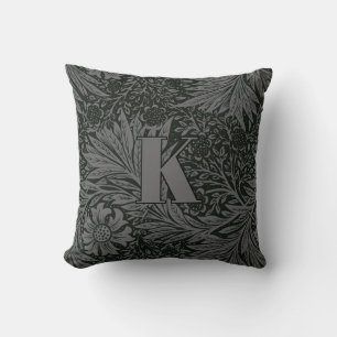 Vintage William Morris Marigold Pattern Monogram Cushion