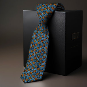 Vintage William Morris Orange Shell Diagonal Tie