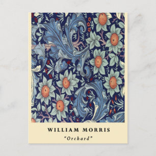 Vintage William Morris Orchard Fruit Pattern Postcard