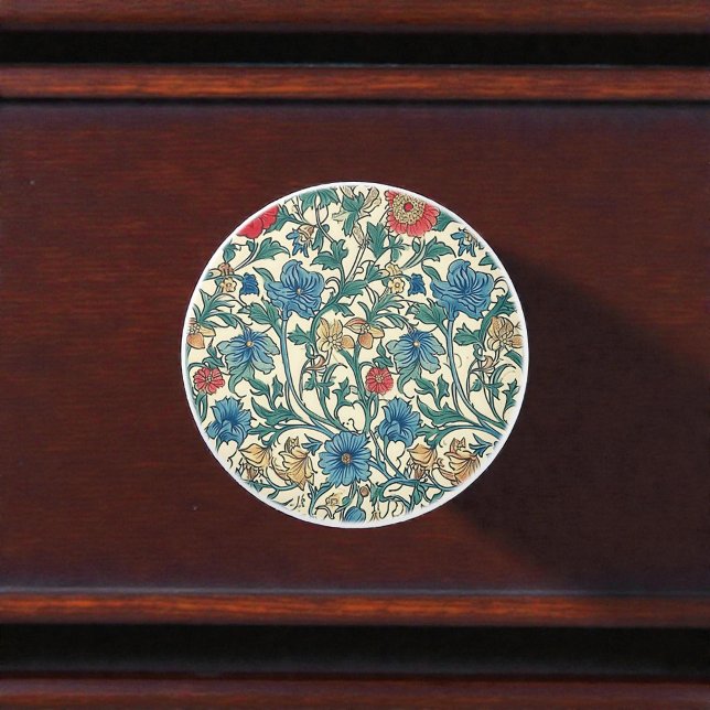 Vintage William Morris Pattern Ceramic Knob (Creator Uploaded)