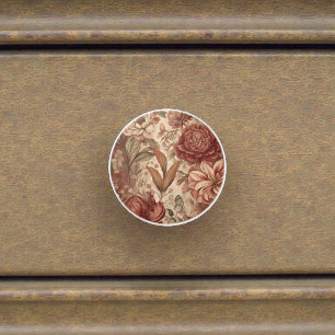 Vintage William Morris Pattern Ceramic Knob