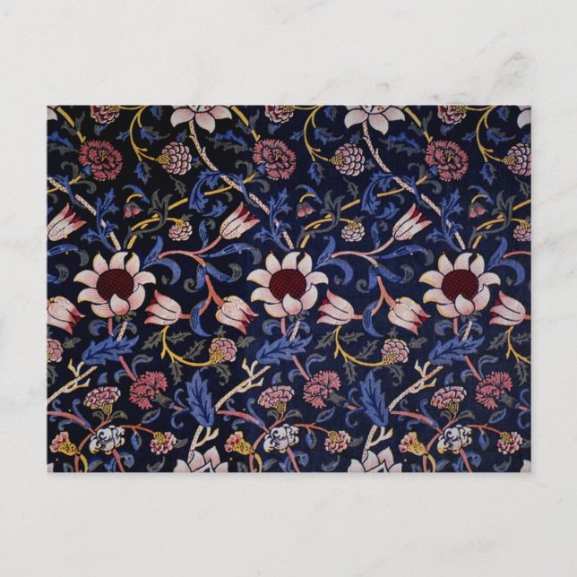 Vintage William Morris pattern, Evenlode Postcard (Front)