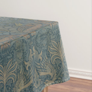 Vintage William Morris Peacock and Dragon Tablecloth