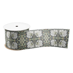 Vintage William Morris Pimpernel Pattern Satin Ribbon