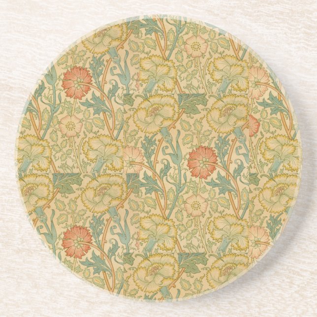 Vintage William Morris Pink and Rose Coaster (Front)