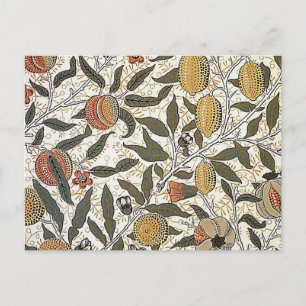 Vintage William Morris Pomegranate Postcard