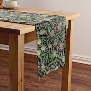 Vintage William Morris Pomegranates Fruit Pattern Short Table Runner