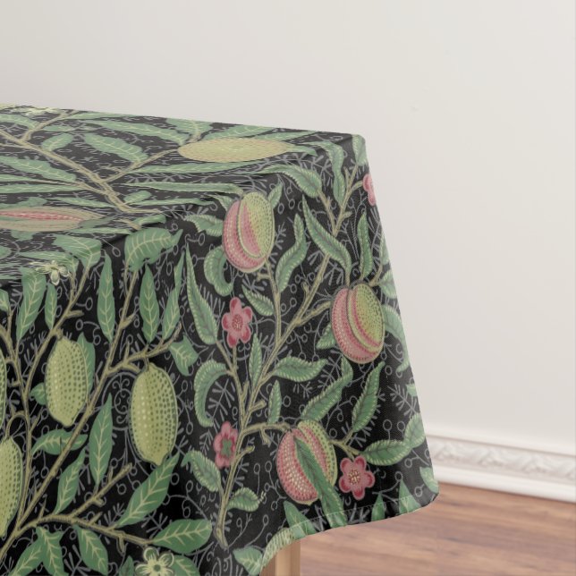 Vintage William Morris Pomegranates Fruit Pattern Tablecloth (In Situ)
