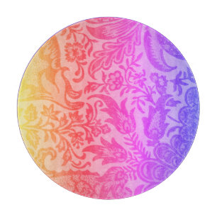 Vintage William Morris Rainbow Botanical Cutting Board