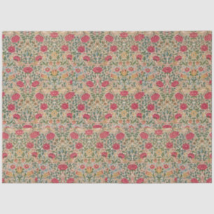 Vintage William Morris Rose Pink Yellow Bird Flor Tissue Paper