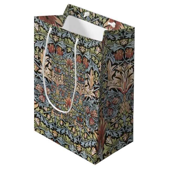 Vintage William Morris Snakehead Medium Gift Bag (Front Angled)
