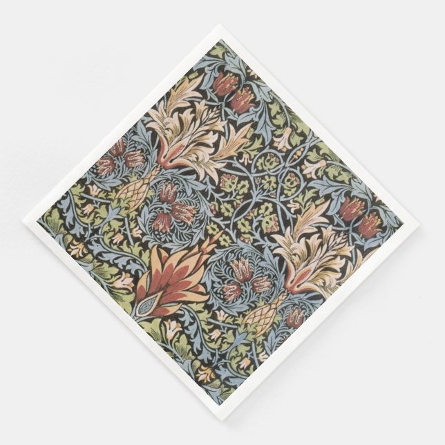 Vintage William Morris Snakehead Napkin (Corner)