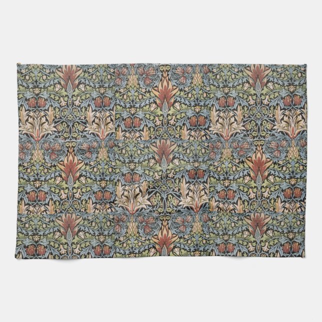 Vintage William Morris Snakehead Tea Towel (Horizontal)