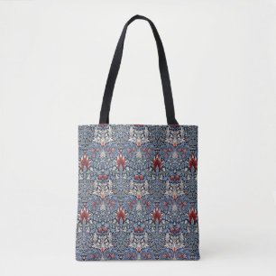 Vintage William Morris Snakeshead Fritillary Red Tote Bag
