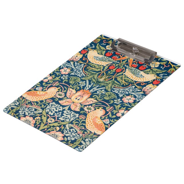 Vintage William Morris "Strawberry Thief" Design Clipboard (Angled)