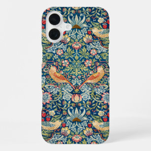 Vintage William Morris "Strawberry Thief" Design iPhone 16 Plus Case