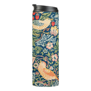 Vintage William Morris 'Strawberry Thief' Pattern  Thermal Tumbler