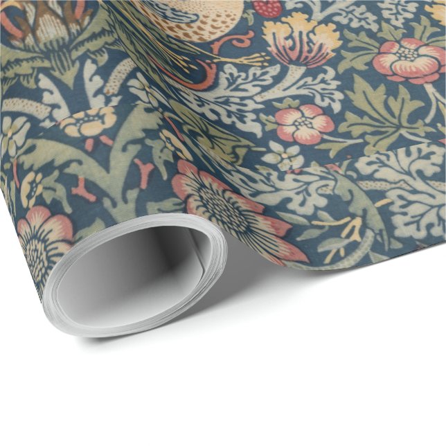 Vintage William Morris Strawberry Thief Wrapping Paper (Roll Corner)