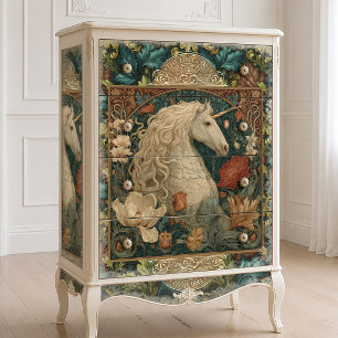 Vintage William Morris Style Art Nouveau Unicorn Tissue Paper