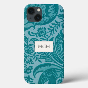 Vintage William Morris Teal Green Botanical iPhone 13 Case
