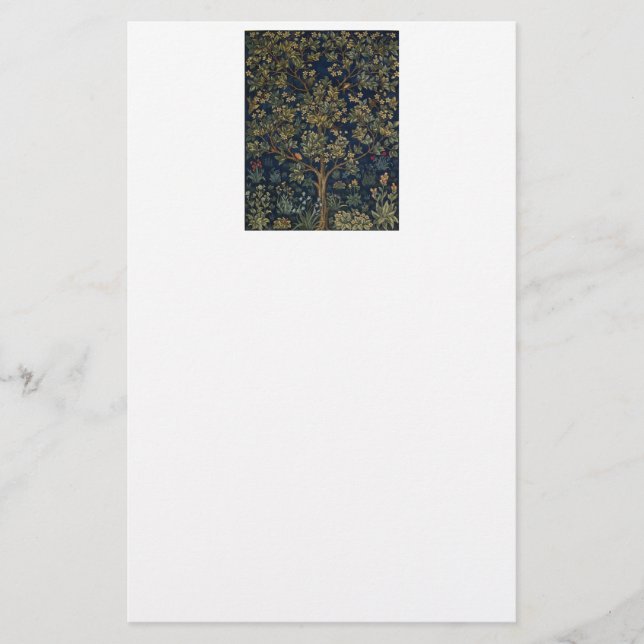Vintage William Morris–Tree of Life  Stationery (Front)