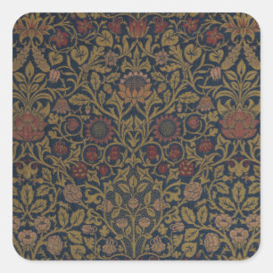 Vintage William Morris Violet and Columbine Square Sticker
