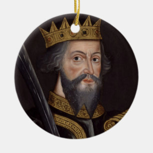 Vintage William The Conqueror Portrait Ceramic Tree Decoration