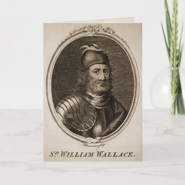 Vintage William Wallace Tartan Day Card (Front)