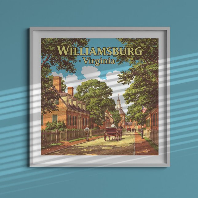 Vintage Williamsburg Virginia Poster (Creator Uploaded)