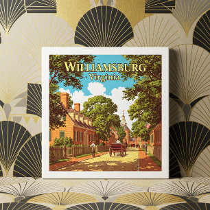 Vintage Williamsburg Virginia Tile