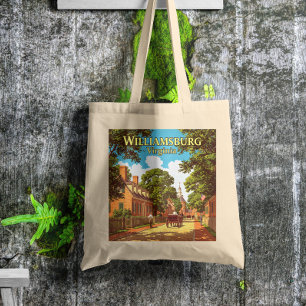 Vintage Williamsburg Virginia Tote Bag