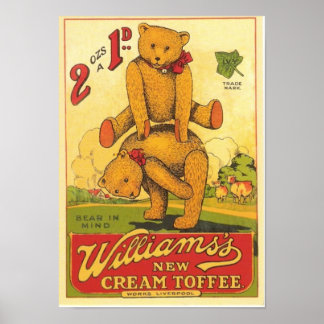 Vintage Williams's new Cream Toffee Ad Poster