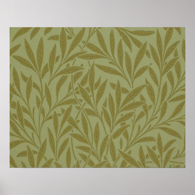 Vintage Willow William Morris Wallpaper Design Poster (Front)