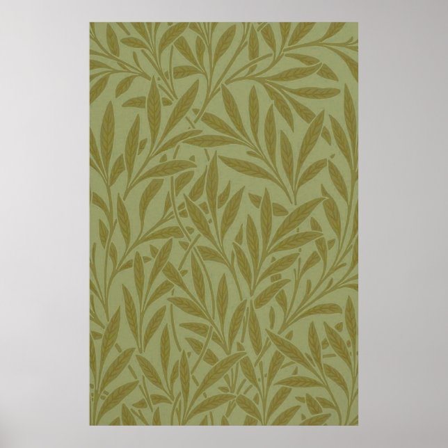 Vintage Willow William Morris Wallpaper Design Poster (Front)