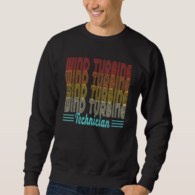 Vintage Wind Turbine Technician Sweatshirt (Front)