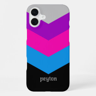 Vintage Windbreaker Colour Block Darts Custom Name iPhone 16 Plus Case