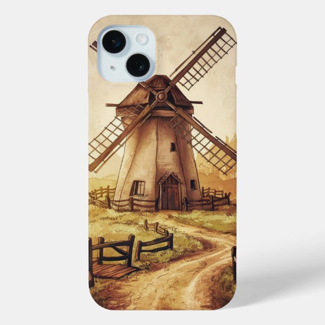 Vintage Windmill Case-Mate iPhone Case (Back)
