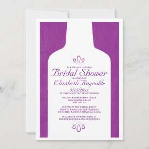 Vintage Wine Bottles Bridal Shower Invitations