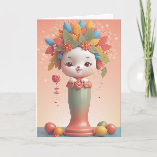 Vintage Wine Goddess Card (Front)