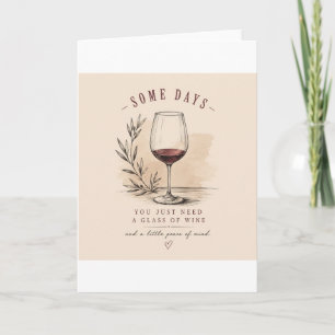 Vintage Wine Lover Red Wine Design Card
