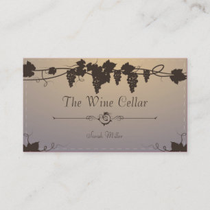 Vintage Winery Business Card - Grape Vine Wine