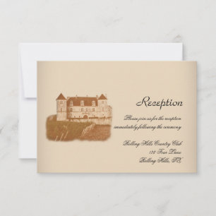 Vintage Winery Wedding Reception Invitation