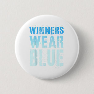 Vintage Winners Wear Blue Competition War Game Mat 6 Cm Round Badge
