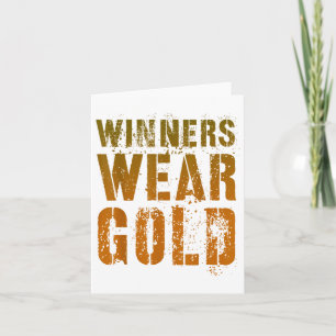 Vintage Winners Wear Gold Cheer Summer Camp War Ga Card