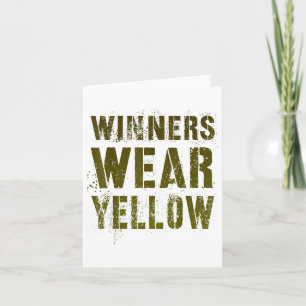 Vintage Winners Wear Yellow War Game Summer Camp T Card